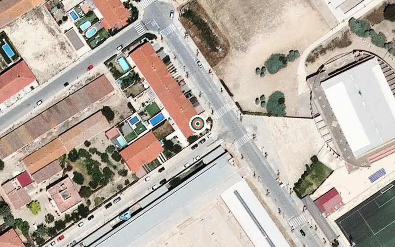 Vista aérea de la ubicación de Residència 3a Edat i Centre de Serveis L'Onada Riudoms