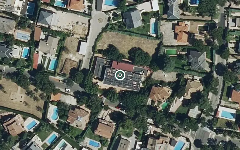 Vista aérea de la ubicación de Residencia El Castillo