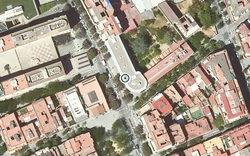 Vista aérea de la ubicación de Residència Sacerdotal Sant Josep Oriol