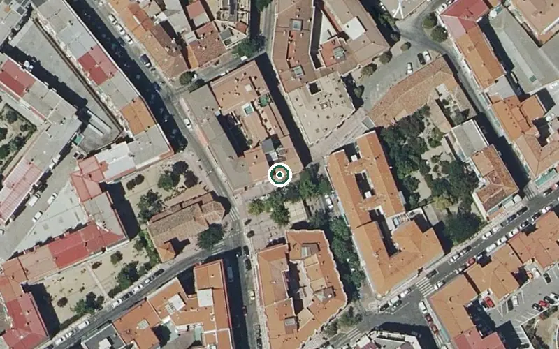 Vista aérea de la ubicación de Centro de Día Municipal Mora de Rubielos