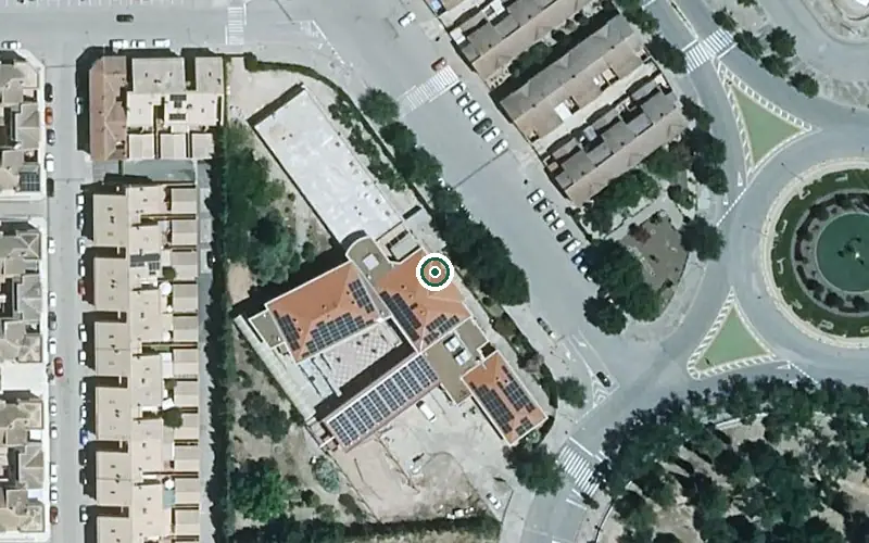 Vista aérea de la ubicación de Residencia de Mayores los Jardines