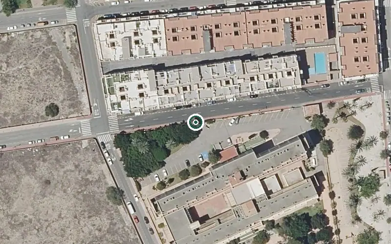 Vista aérea de la ubicación de Residencia P.m.d. Maestro Francisco Casanovas Tallardá