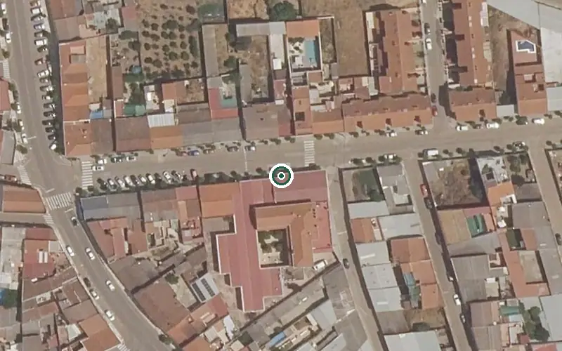 Vista aérea de la ubicación de Centro de Día de Talavera la Real