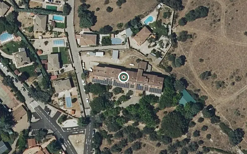 Vista aérea de la ubicación de Residencia Sanitas Almenara (Colmenar del Arroyo)