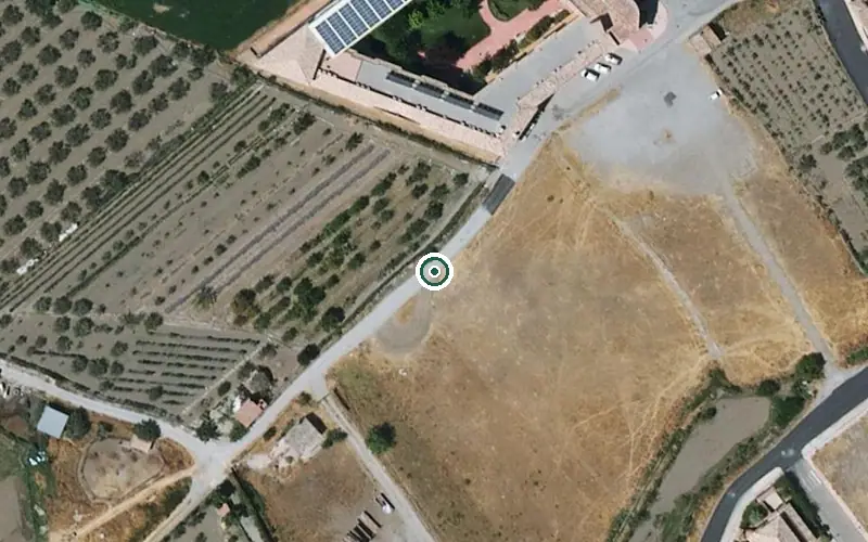 Vista aérea de la ubicación de Centro Residencial para Mayores Caxar de la Vega