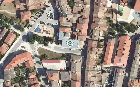 Vista aérea de la ubicación de Habitatges tutelats de Tona