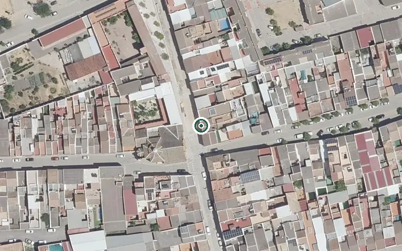 Vista aérea de la ubicación de Centro Residencial Sor Angela de la Cruz