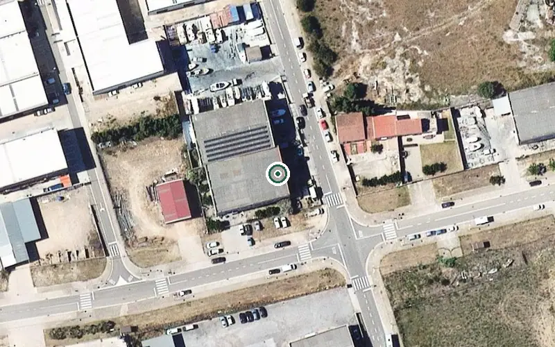 Vista aérea de la ubicación de Residència per a Gent Gran Francisco Padilla