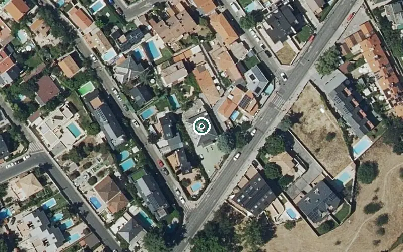 Vista aérea de la ubicación de Residencia Casa Jardín Pozuelo