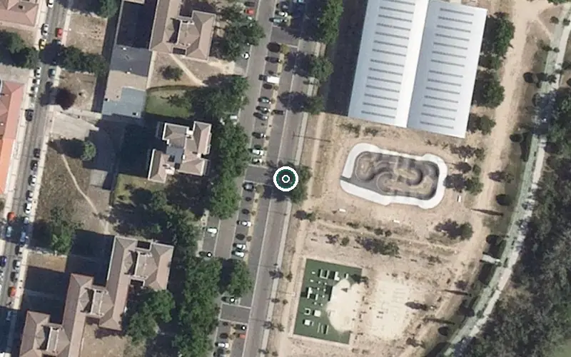 Vista aérea de la ubicación de Centro Geriátrico Riosol