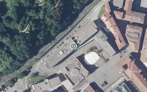 Vista aérea de la ubicación de Complejo Asistencial Uzturre (San Cosme y San Damián) Egoitza
