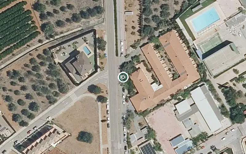 Vista aérea de la ubicación de Residencia para Personas Mayores Dependientes Estivella