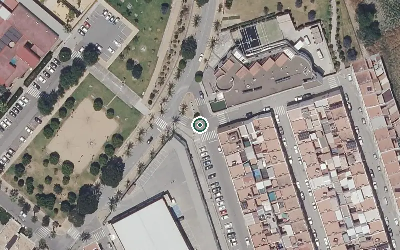 Vista aérea de la ubicación de Centro de Día para Mayores en Situación de Dependencia