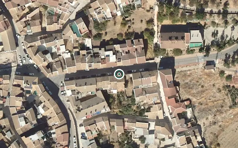 Vista aérea de la ubicación de Centro Residencial para Mayores Virgen del Castillo