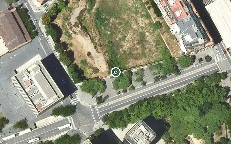 Vista aérea de la ubicación de Solimar Montjuic