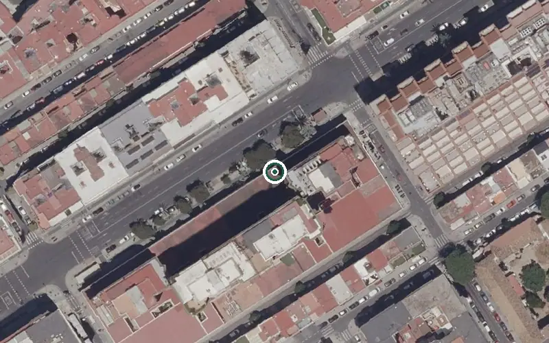 Vista aérea de la ubicación de Vivienda Tutelada los Principes