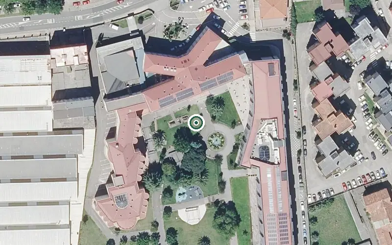 Vista aérea de la ubicación de San Cándido