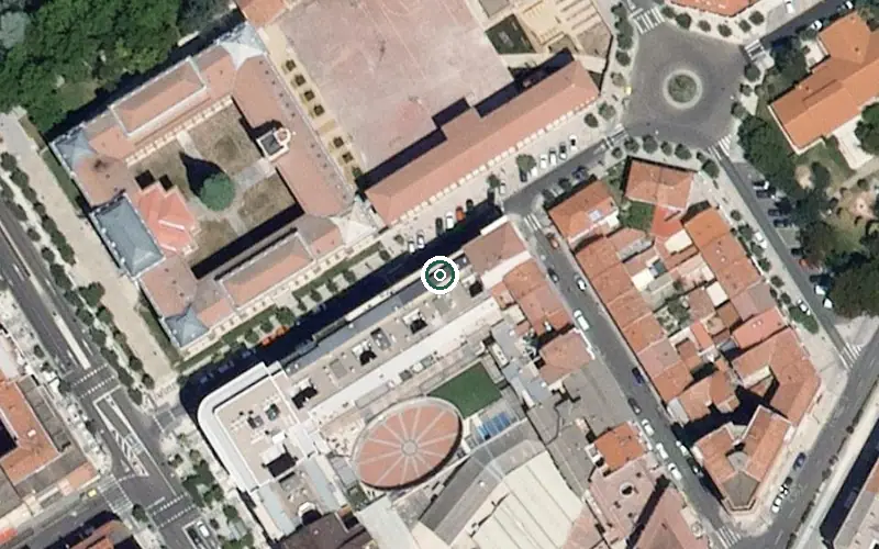 Vista aérea de la ubicación de Residencia Isabel II