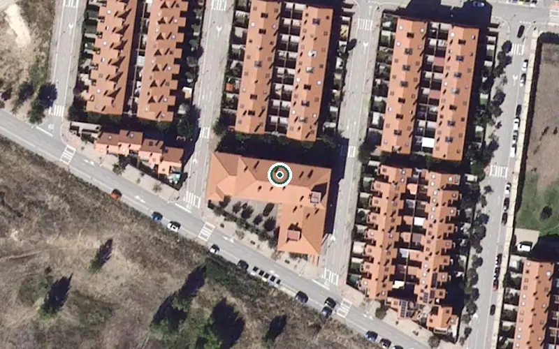 Vista aérea de la ubicación de Centro de Día Asistencial Condestable