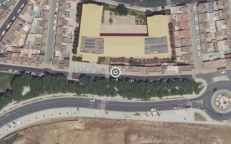 Vista aérea de la ubicación de Centro Residencial Domusvi Alcalá de Guadaira