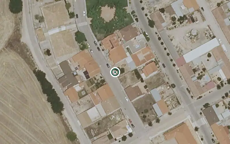 Vista aérea de la ubicación de Residencia de Mayores Municipal San Pedro Apostol