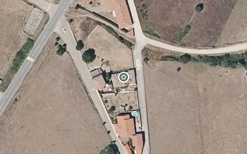 Vista aérea de la ubicación de Residencia Municipal Rivera de Azaba