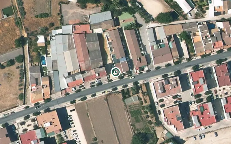 Vista aérea de la ubicación de Centro Residencial Nuestra Señora de la Sierra