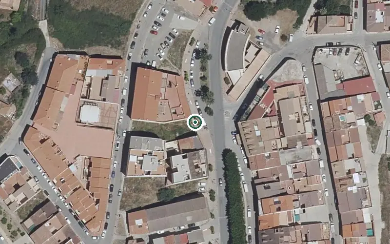 Vista aérea de la ubicación de Centro Residencial para Mayores Virgen de las Flores