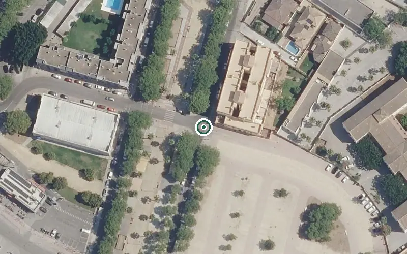 Vista aérea de la ubicación de Centro Residencial para Personas Mayores Nuestra Señora de la Caridad