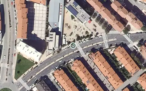 Vista aérea de la ubicación de Unidad de Estancias Diurnas Santa Bárbara