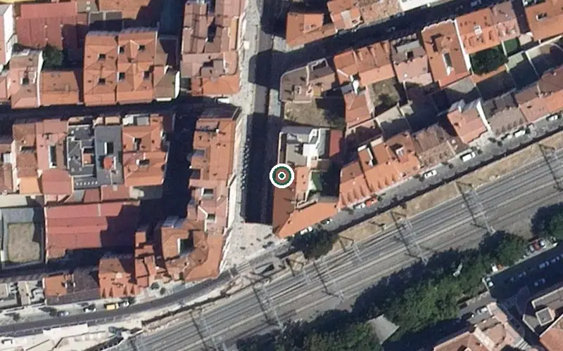 Vista aérea de la ubicación de Residencia de Personas Mayores Raices i
