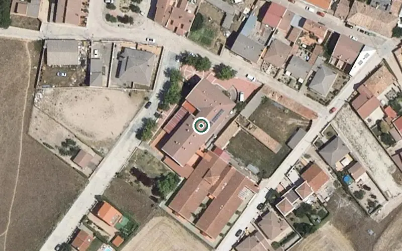 Vista aérea de la ubicación de Unidad de Estancias Diurnas Ave María