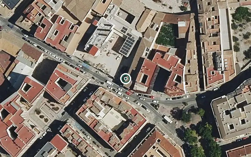 Vista aérea de la ubicación de Centro Residencial para Personas Mayores Nuestra Señora de las Virtudes