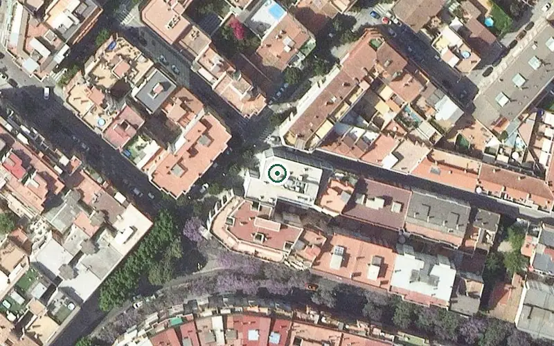 Vista aérea de la ubicación de Residència Seniors Ceritània