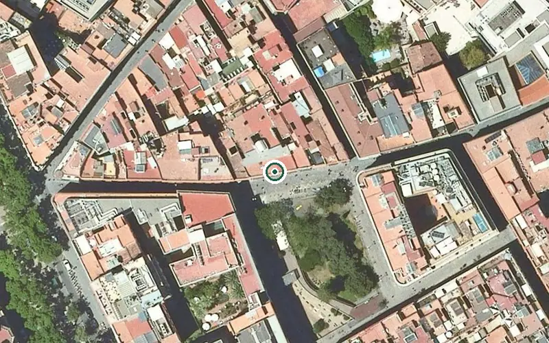 Vista aérea de la ubicación de Residència geriàtrica la Mercè