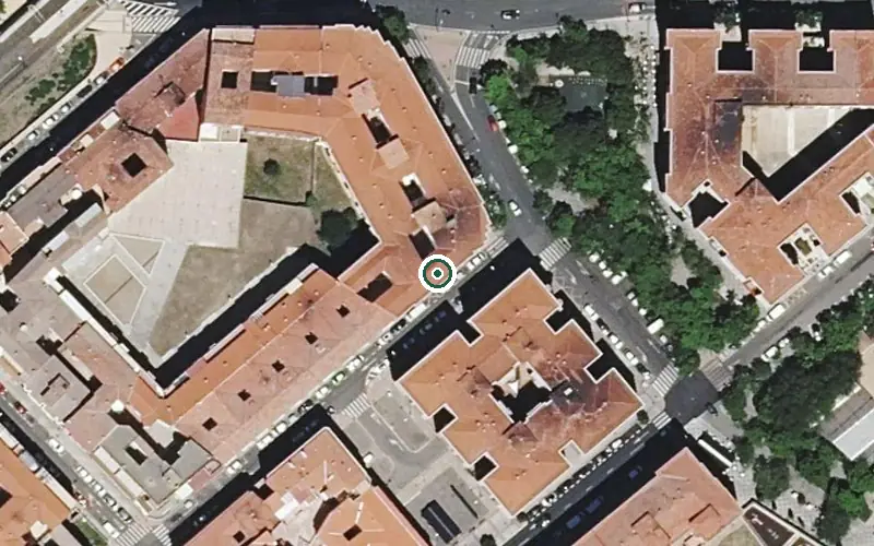 Vista aérea de la ubicación de Unidad Estancias Diurnas Lazarillo de Tormes
