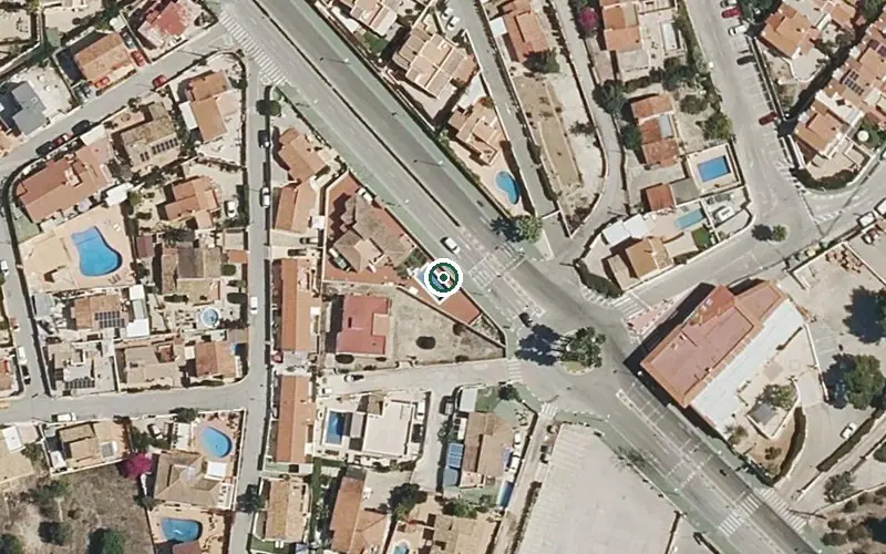 Vista aérea de la ubicación de Residencia para Personas Mayores Dependientes Domusvi Calpe