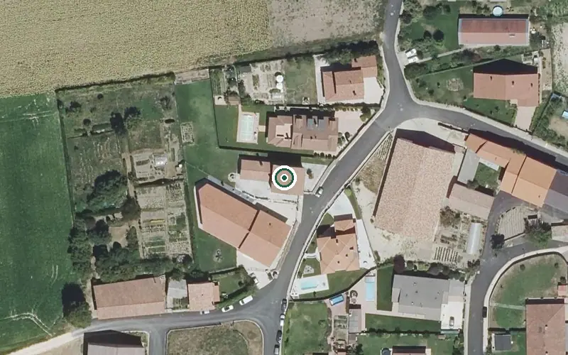 Vista aérea de la ubicación de Residencia Carema