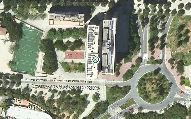 Vista aérea de la ubicación de Residència Sidibel Diagonal