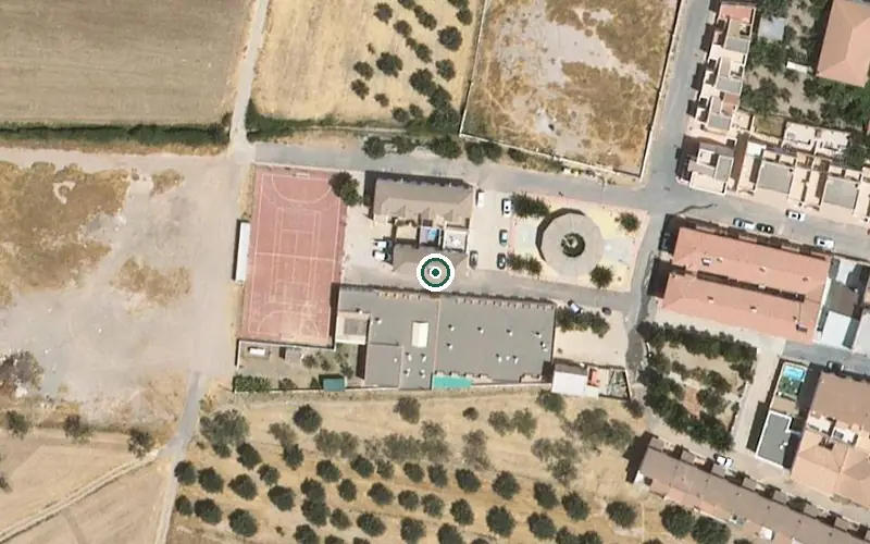Vista aérea de la ubicación de Centro Residencialpara Mayores Moraima