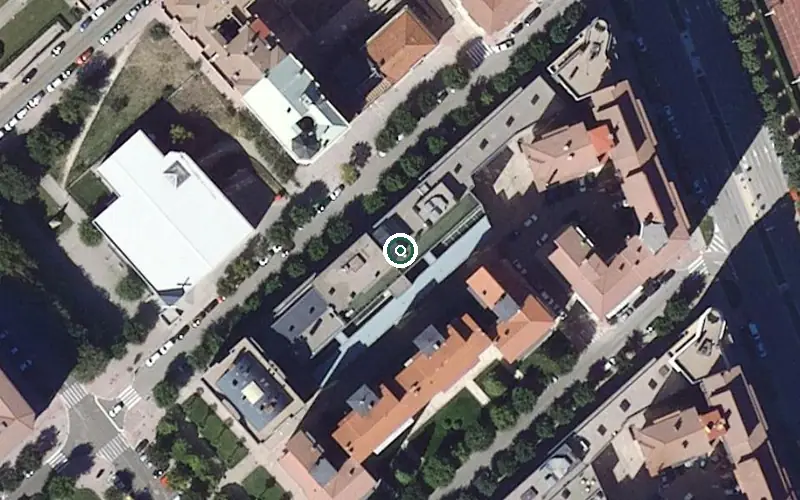 Vista aérea de la ubicación de Residencia de Personas Mayores de Burgos