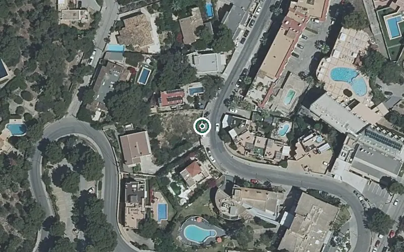 Vista aérea de la ubicación de Residencia La Bonanova