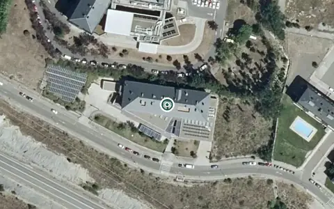 Vista aérea de la ubicación de Vitalia Oroel Centro de Mayores de Jaca
