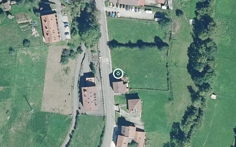 Vista aérea de la ubicación de Residencia Los Laureles