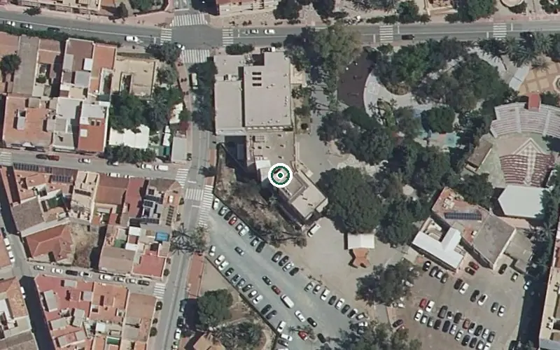 Vista aérea de la ubicación de Residencia de la Tercera Edad