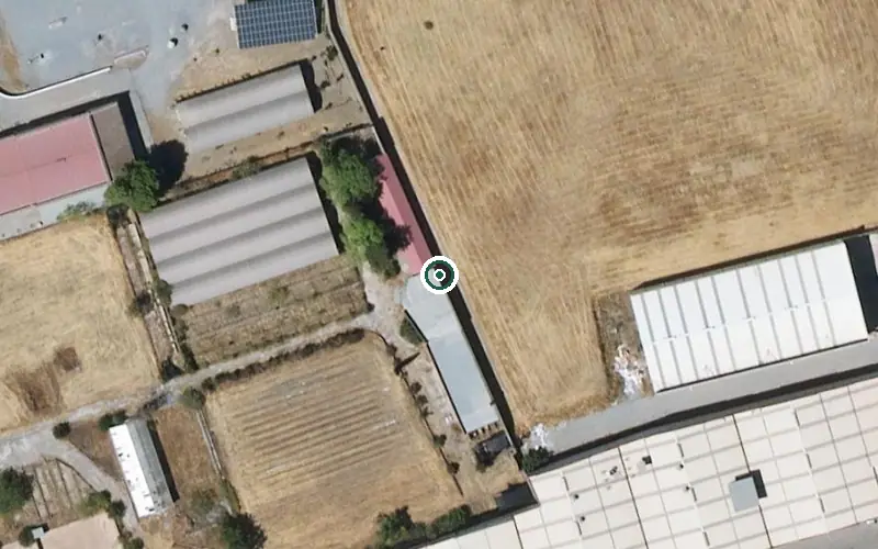 Vista aérea de la ubicación de Centro Residencial para Mayores la Milagrosa - Ogijares