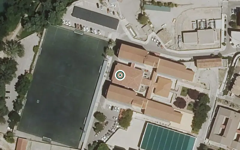 Vista aérea de la ubicación de Residencia de Mayores Sagrado Corazón de Jesús