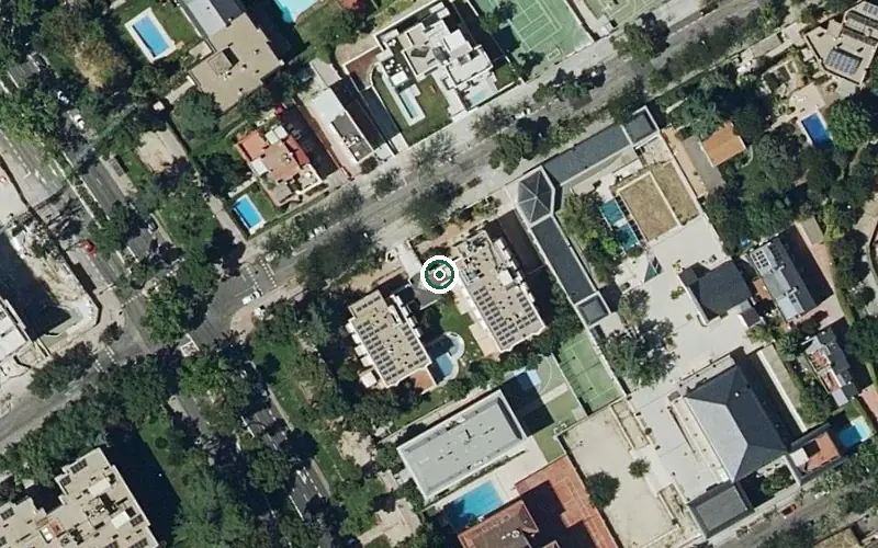 Vista aérea de la ubicación de Residencia Sanitas Arturo Soria