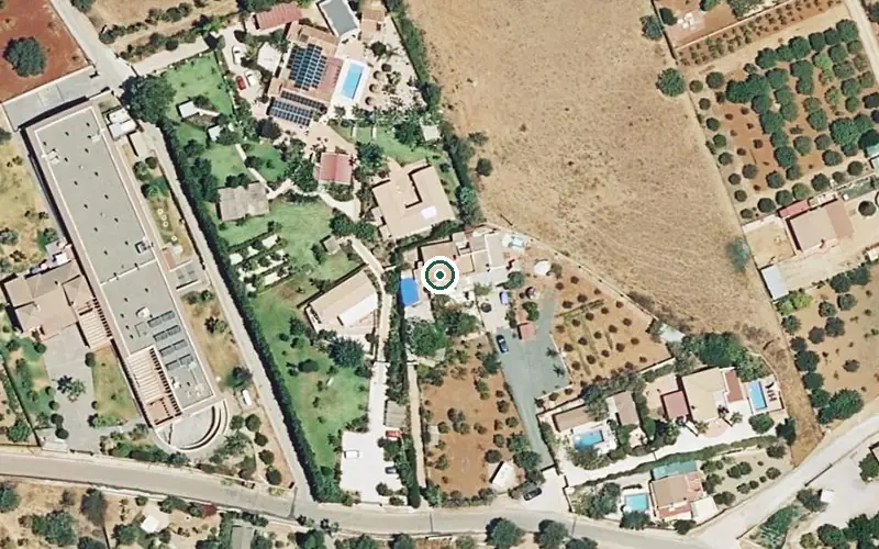 Vista aérea de la ubicación de Centro Residencial para Mayores Manuel Dovado