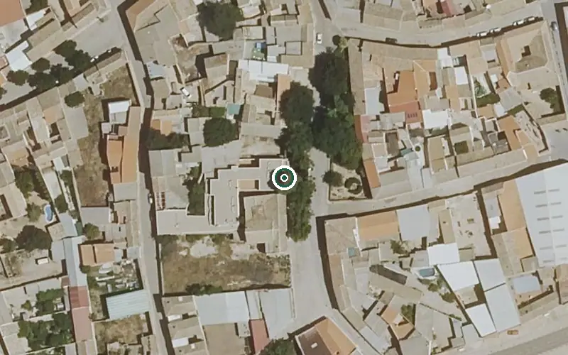 Vista aérea de la ubicación de Vivienda Municipal de Mayores de Quero